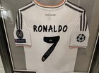 Cristiano Ronaldo Signed Framed Real Madrid  7 Uefa Champions League Jersey