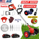 Cordless String Trimmer  Edger Weedwhacker Grass Eater Lawn Cutter W 2  Battery