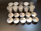 10 Vintage Kodak 35mm Metal Film Cans Canisters Silver With Slide Caps