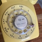 Bell System Western Electric Yellow Rotary Dial Desk Telephone W  Cord