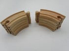 Lot Of 10 Wooden Train Thomas Brio Compatible Wood Track Curve Pieces  look 
