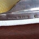 Yellow Guilloche Enamel Sterling 3 Pc Manicure Vanity Set David Moss Bham 1927