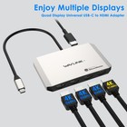 Usb-c To Quad Hdmi Adapter 4x 4k Monitor Hub 130w Pd3 1 For M1 m2 m3 m4 Macos