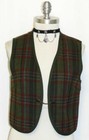 Wool   Loden Green Plaid Women Austria Hunting Riding Dress Pant Skirt Vest 4 Xs