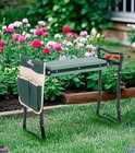 Garden Kneeler   Seat Heavy Duty Folding Bench With Tool Pouch   Kneeling Pad