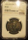 Us philippines 1903 Fifty Centavos Ngc Pf 64 Beautifully Toned
