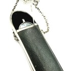 Victorian Leather Brass Silver-plated Chatelaine Eyeglasses Case W  Spectacles 