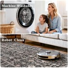 Black 3x6 Washable Runner Rug  6ft Runners For Hallways Soft Non Slip Kitchen 