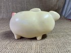 1977    piggy Bank    By Sanitoy Inc  Hard Plastic-bright Colors Ears Down  Vintage