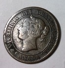 1858 Canada Large Cent Victoria First Issue Key Date Decent Grade Even Brown