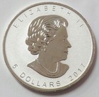 2017 Silver Canada 1oz Cougar Privy Mark Maple Leaf 999 Fine Coin