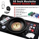 Roulette Wheel Game Set Include 16   Black Roulette Wheel 35  X 16  Rubber Table