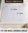Shower Mat Non Slip Square  21x21 Inch Bath Mat For Tub With Suction Cups And   