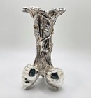 Christofle Paris Silver Plated Vase Three Carrots Museum Series   insert   Box Top
