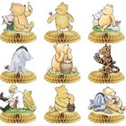 9 Pcs Classic Winnie Honeycomb Centerpieces For Birthday Party Baby Shower 