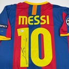 Autographed signed Lionel Leo Messi Fc Barcelona Soccer Jersey Beckett Bas Coa