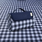  Picnic Blanket beach Mat picnic Blanket For Indoor And Dark Blue Plaid