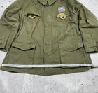 Vintage Military M-1951 Field Jacket Olive Cotton Canvas Utility Coat Og-107