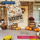 Fall House Flag Pumpkin Floral 28 X 40 Inch