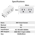 Ewelink 16a Wifi Smart Plug  App Remote Control Timer Outlet Power Socket Wit   
