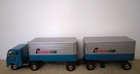 Vintage Tin Friction Tc Transcon Lines Twin Trailers Truck Made In Japan Nib