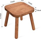 Solid Wood Children s Stool 11 7   Wooden Adult Step Stool Removable Stool Feet 