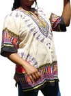 Womens Beige Dashiki Shirt African Blouse Top Rap Rapper   Fast Shipping