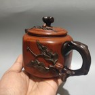 Chinese Yixing Zisha Clay Teapot Oriental Lovely Carved Lifelike Intricate