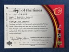 2005-06 Sp Authentic Sign Of The Times Philippe Sauve Autograph Flames