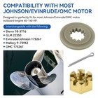 Iferla Outboard Prop Hub Nut Kit Fit For Most Johnson evinrude Motor  Silver