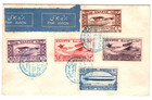 Egypt 20m Zeppelin 1933 Fdc  aviation Congress  Cds Set First Day Cover Kz429