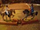 Ww1 German Army Officers Mounted 2 Tin Soldiers Lead Set Figures 1 32 54mm
