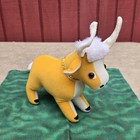 Vintage Dakin Dream Pets Plush Bull 8  Yellow 