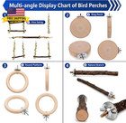 4-in-1 Bird Perches For Cage  Natural Wood Stands For Small Parrots                               