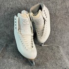 Nwob Jackson Evo White Figure Skates Size 10w Mark Iv Blades Crystal Accents