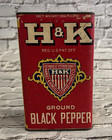 Vintage Large 1 Lb H   K Black Pepper Spice Tin Hanley   Kinsella St Louis
