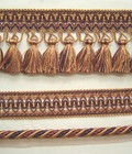 3 75  Tassel Fringe Antique Gold Chocolate Brown Match Gimp Cord 342-12696