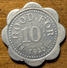 1909 Walsenburg  Colorado Co Hunter s Hotel Cigars Buffet Saloon 10   Trade Token