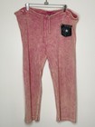 Vintage American Groove 2 Piece Top   Pants Set Pink Ribbed Texture Patchwork