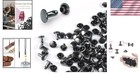 6mm Round Double Cap Rivets - 200 Sets For Leather Crafts   Decoration