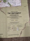 Vintage National Geographic Map Southwest Usa Arizona New Mexico Utah 22 x35 