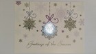 Christmas Card Snowflake Ornaments Greetings Of The Season Matching Envelope