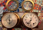 1927 Seth Thomas Eight Day Ships Bell Clock   Barometer  Working