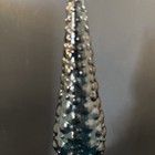 Empoli Italian Art Glass 165 Genie Bottle Decanter Stopper Hobnail Teal  G2u