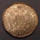 - Imperial Austria 1877 Franz Joseph One  1  Silver Florin Uncirculated Unc