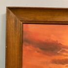 Vtg Antique Oil Painting Sailboat Ocean Seascape 28  X 17  Mcm Asia Feel