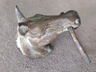 7 x 6  Antique Horse Head Hitching Post Top W  Hitch Ring Vintage Over 3 Lbs 