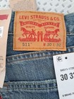 Levis 511 Slim Fit Jeans Destroyed Distressed Destruction 30x32