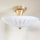 003 Genuine Vintage 50 s 60 s 15  Ceiling Light Fixture Mid-century Modern Glass