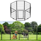 24 32 40  8 16 Panel Heavy Duty Metal Pet Dog Playpen Kennel Exercise Fence Cage